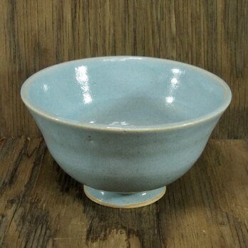 陶器 ご飯茶碗（やや大）トルコ釉【200605】の画像