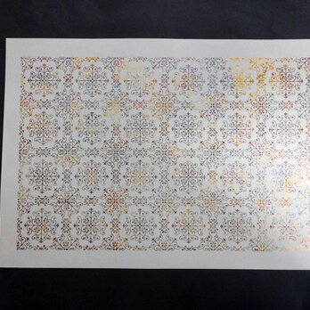 ギルディング和紙A3サイズ　クラシック　生成和紙　黄混合の画像