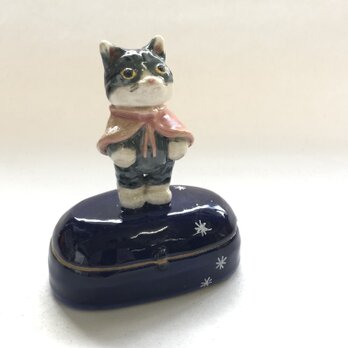 陶のハコ「ケープ猫」の画像