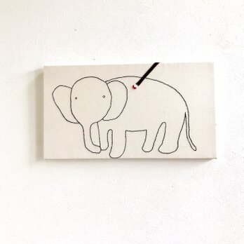ファブリックパネル  象の塗り絵の画像