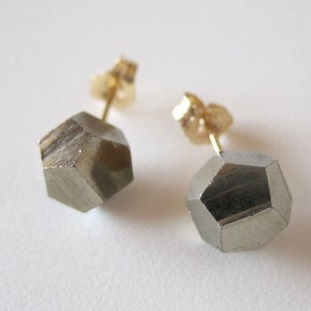 パイライトの原石ピアス/Pyrite/Spain 14kgfの画像