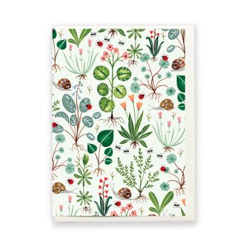 「緑の植物」グリーティングカード（105mm x 148mm）の画像