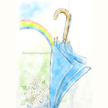 「誰かの傘になる人へ-空色-」 ポストカード[2枚組]の画像