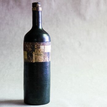 骨董市のワインボトル(ﾛﾝｸﾞ黒)の画像
