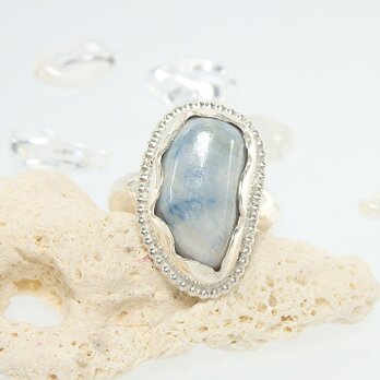 ～国産鉱物～　糸魚川産　青翡翠のリング　10.5号