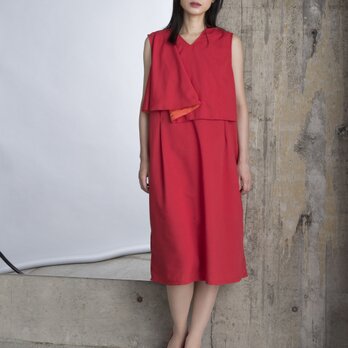 Flare Point - Dress - Redの画像