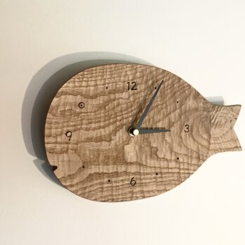 受注制作　魚の壁掛け時計 L クリ 栗の画像