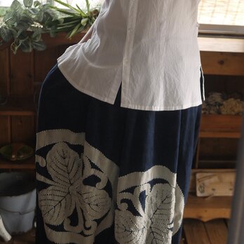 古布家紋パンツスカートの画像