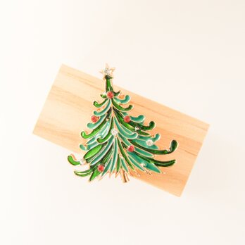 『Christmasシリーズ〜　クリスマスツリーのブローチ』の画像