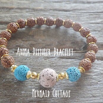 Aroma Essential Oil Bracelet☆ルドラクシャの画像