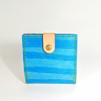 スクウェアシリーズ:ブルーの二つ折り財布の画像