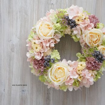 Wreath~PASTEL~ 26cm （造花）の画像