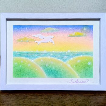 パステルアート　一番星めざして　パステル画原画