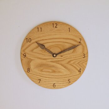 木製 掛け時計 丸 栗材8の画像