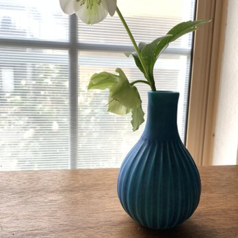 2 花瓶　ターコイズブルーの画像