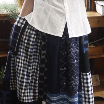 B様専用　久留米絣反物からギャザースカートの画像