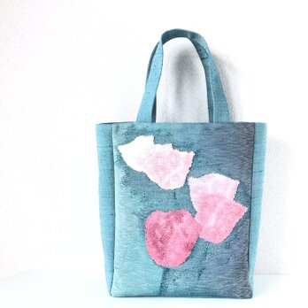 帯バッグ〜ピンクのお花〜の画像