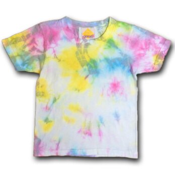 HIPPIES DYE 手染めタイダイ絞り染め　Ｔシャツ♪キッズ110cm HD11-99の画像