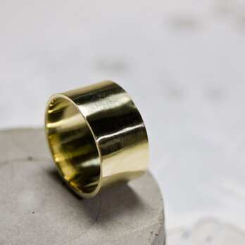 鏡面 ブラスフラットリング 10.0mm幅 ミラー 真鍮｜BRASS RING 指輪 シンプル アクセサリー｜274の画像