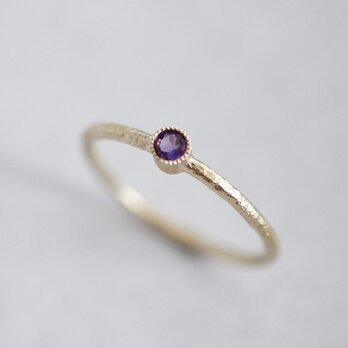 K18 Amethyst birthstone ring [R050K18AM]の画像