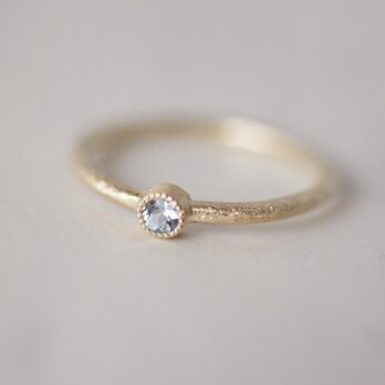 K18 Aquamarine birthstone ring [R050K18AQ]の画像