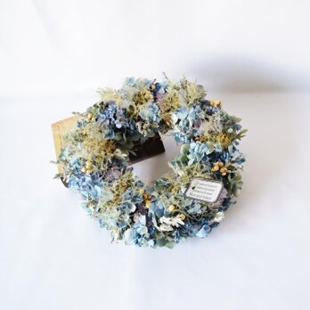 初夏の庭から贈り物…（紫陽花のそよ風リース）