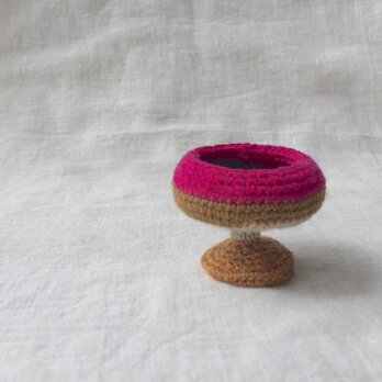 knit glass / ピンク・マスタードの画像