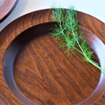 ウォールナットのカレー皿（2枚セット）C