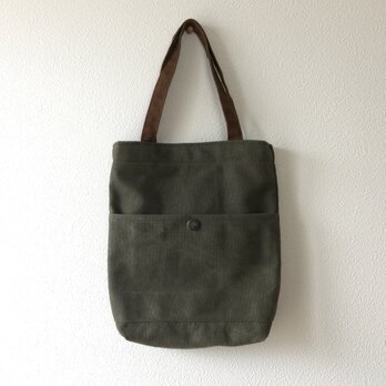 帆布のミニトートbag 【B】ヴィンテージ加工 バッグインバッグの画像