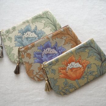 [H様オーダー品] 　ラウンドポーチ 「Anemone」3点