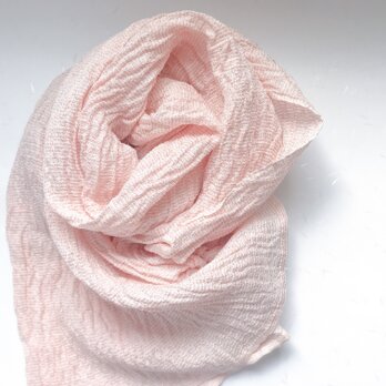 | 再入荷 | silk100%：京都丹後 織りストール ピンクの画像