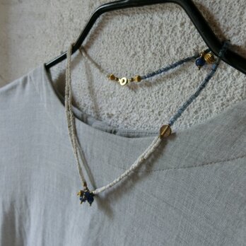 ☆＊古のじゃらんネックレス＠少数民族のビーズいろいろ＋真鍮のビーズいろいろ＋真鍮のモチーフビーズ