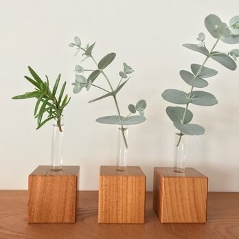 キューブ型　いちりんざし　欅　(けやき)　3個セット