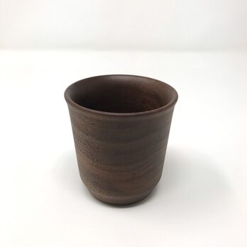 天然木ウォールナットから削り出した木製フリーカップの画像
