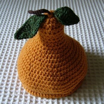 フルーツ帽（橙色梨）の画像