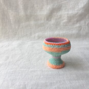 knit glass/　薄いオレンジ・ソーダ・ラベンダーの画像