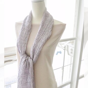 silk100%：京都丹後 織りストール うす紫の画像