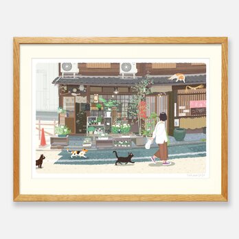 イラストフレーム（42.京都の花屋）の画像