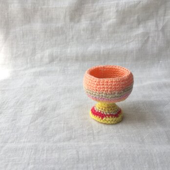 knit glass/　レモン・ピンク・薄いオレンジの画像