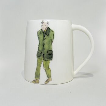 イギリス作家の手作りカップ「男性」の画像