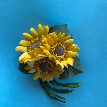 布花 Wild Sunflower corsage Bの画像
