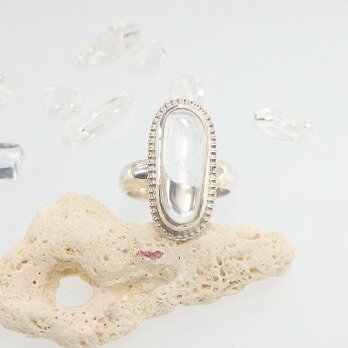 ～神秘的な輝き～　マニカラン産　ヒマラヤ水晶のリング　15.5号の画像
