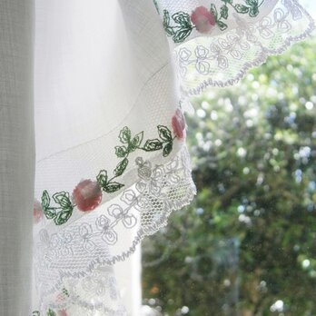 Rose刺繍×linen caféstyleリボンSetの画像