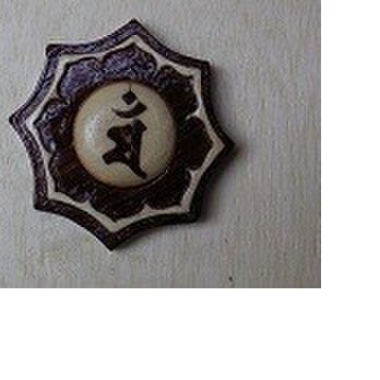 木象嵌細工の八葉梵字黒ネックレスの画像