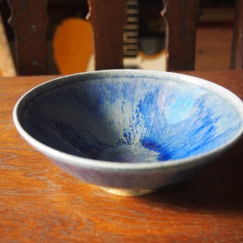 zao blue  平茶碗　　夏茶碗　の画像