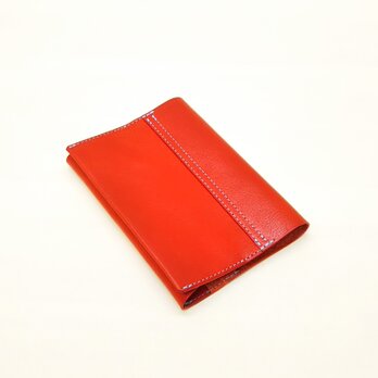 【牛革】文庫サイズのブックカバー（赤）＊受注製作＊の画像