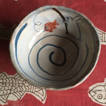 再出品・鯛釣りうさぎのご飯茶碗の画像