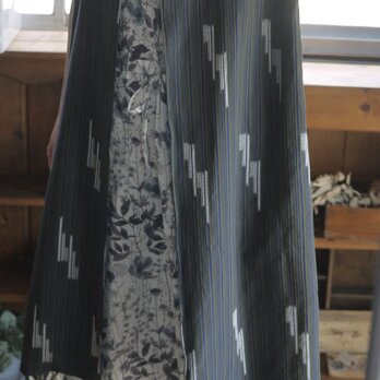 久留米絣反物からロングベストの画像