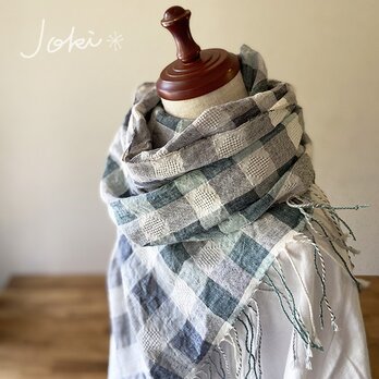 shawl[手織りコットンリネンショール]　木漏れ日の画像