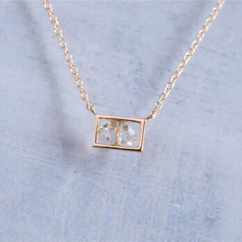 K10yg Sýnishorn necklace：ハーキマーダイヤモンド標本ネックレス イエローゴールド YGの画像